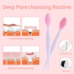 Yoizyfree facial cleanser pad features dense silicone bristles for gentle oil removal and pore refinement.