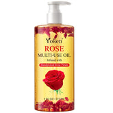 Yoken multi-use body oil pump bottle for easy, controlled hydration after shower.
