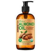 Yoken Organic Almond Oil bottle front showing rich, skin-nourishing oil for daily use