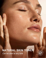 Yoken Rose Water Toner sprayed on face for gentle daily skincare.