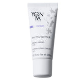 Yonka Phyto-Contour eye cream jar closeup shows rich texture for smoothing under-eye skin.