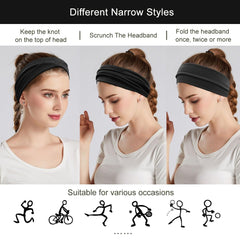 YONUF fashion headbands during workout for secure hair control and reduced distractions.