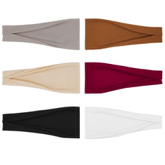 YONUF fashion headbands wide colors on model show outfit-matching versatility.