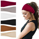YONUF fashion headbands wide packaging showcases six-pack value for workouts.