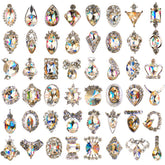 YOOCUS nail rhinestones Crystal AB with mixed shapes for eye-catching nail art and daily sparkle.