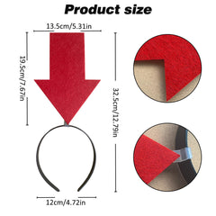 YOOLEETC arrow headband red arrow side view ideal for group coordination and photos.