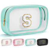YOOLIFE initial makeup bag clear design for quick visibility and organization