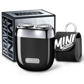 yoose Alloy Mini Shaver with travel case shows compact portability for on-the-go grooming.