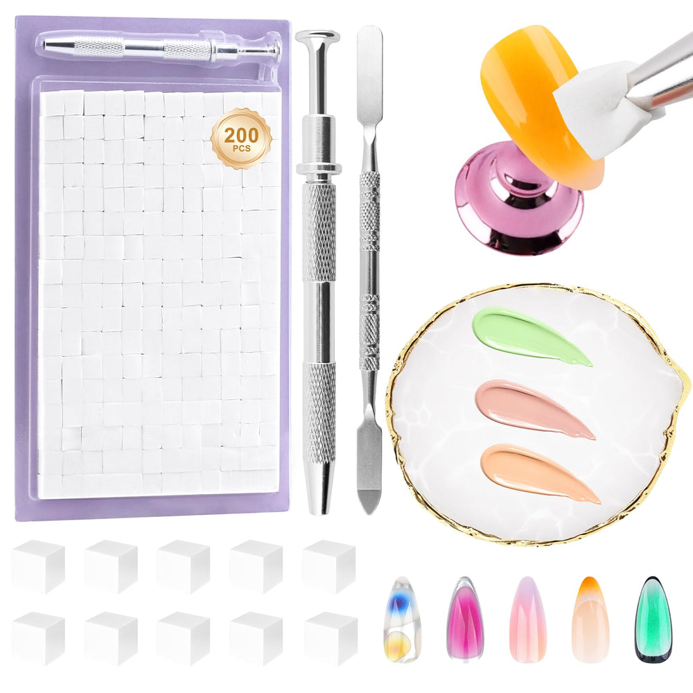 YOOVR ombre sponges 200-pack for seamless gradient gel blending
