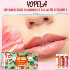 Yopela 14-flavor display showcases variety for daily lip care.