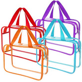 YOQIVEXU four-pack large clear makeup bag front view for easy travel organization