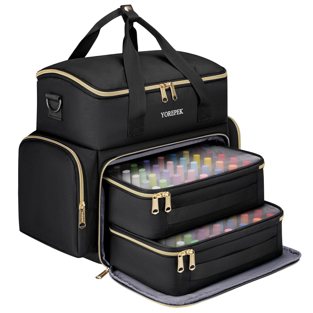YOREPEK extra-large nail polish organizer top view highlights vast storage capacity.