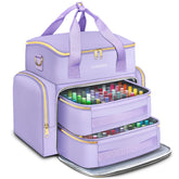 YOREPEK extra large nail polish organizer front view, showcasing ample bottle capacity for travel