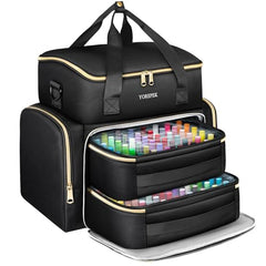 YOREPEK extra-large nail polish organizer front view showing high capacity for many bottles