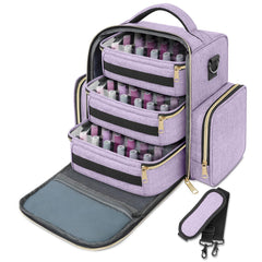 YOREPEK nail polish organizer front view showing roomy compartments for easy access.