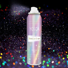 YOSCA Body Glitter Spray 150ml bottle shines with festival-ready shimmer.