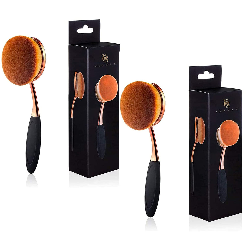 Yoseng oval foundation brush with large toothbrush design for fast flawless application