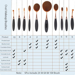 Yoseng oval foundation brush ultra-fine fiber detail highlights dense bristles for streak-free finish.