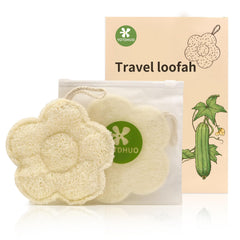 YOTDHUO travel loofah Egyptian sponge, space-saving for trips.
