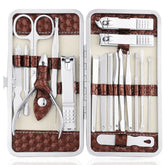 Yougai Nail Clippers Set 18-Pcs in luxury travel case for grooming on the go