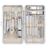 Yougai nail-clippers-set-18-piece-kit displayed for convenient home and travel grooming.