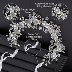 YOUlDIANZI pearl crystal embellishments on a delicate headpiece