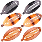 Youme banana hair clip fish shape secures long hair during workouts.