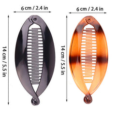 Youme banana hair clip round edges provides gentle, comfortable grip for daily wear.