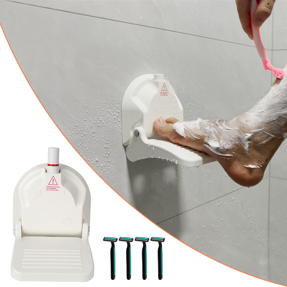 youmtool shower foot rest with suction cup ready for secure mounting on tile