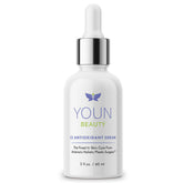 YOUN Beauty vitamin C serum bottle highlights hydration and brightening potential