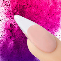 Young Nails Acrylic Core Powder clear bottle dispense highlighting quick 90-second setting for efficient application