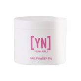 Young Nails Acrylic Core Powder self-leveling application shows smooth, even coverage.
