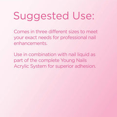 Young Nails Acrylic Core Powder white closeup focuses on crisp set and salon-grade finish