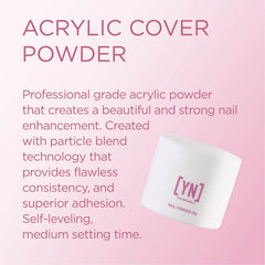 Young Nails Rosebud acrylic powder swirl highlights smooth consistency for quick set and even coverage