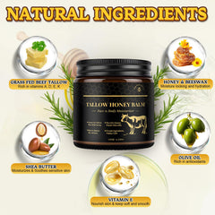 YOURTONE tallow-honey-balm-application showing quick absorption for silky finish