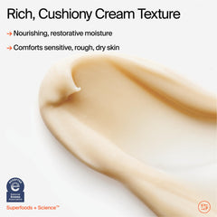 Youth To The People Adaptogen Moisture Cream swirl closeup showing rich cream texture.
