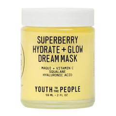 Youth To The People Superberry Dream Mask full-size packaging signals premium night hydration.