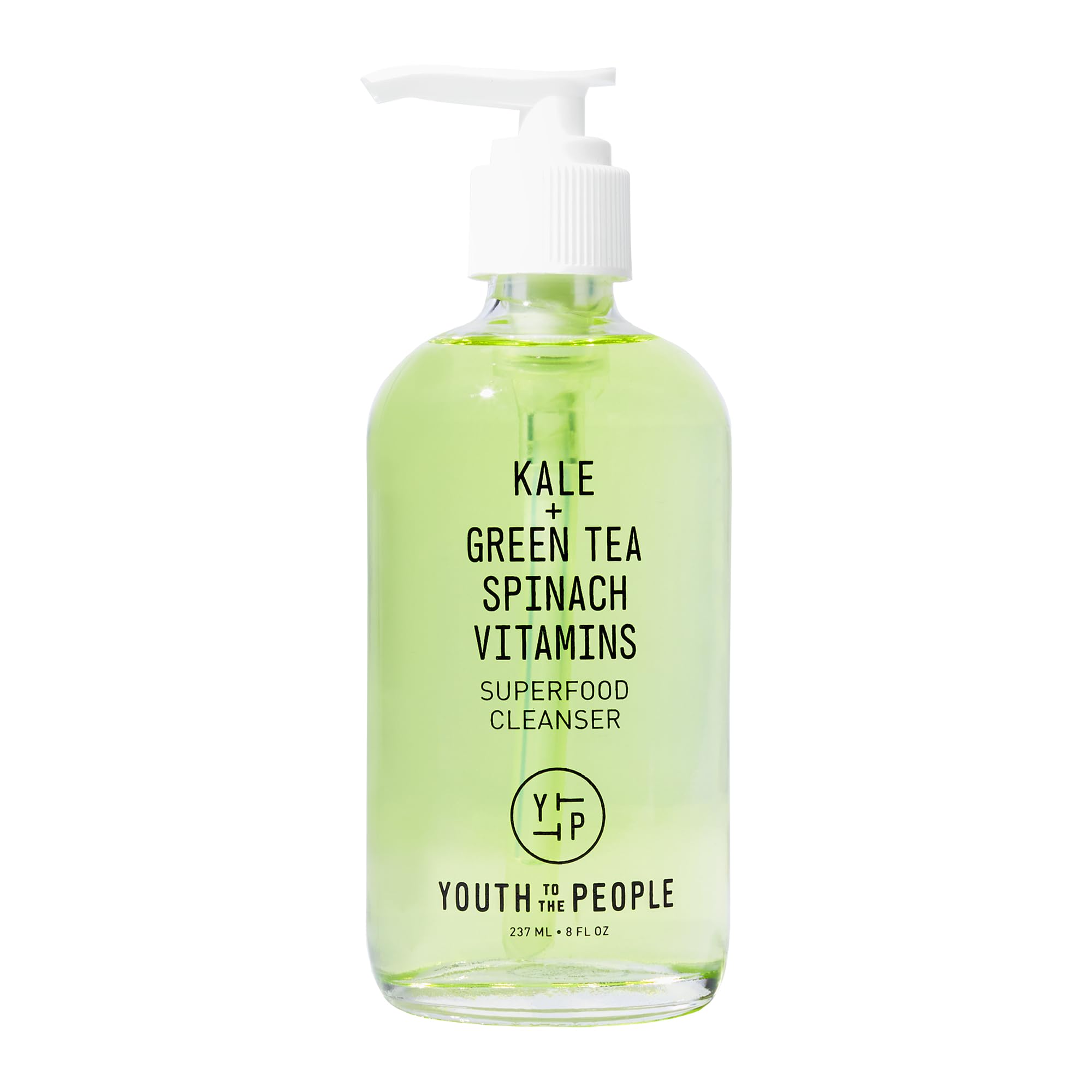Youth To The People superfood cleanser with kale-green-tea foaming gel removes makeup gently.