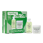 Youth To The People Superfood Cleanser travel-size bottle for gentle daily cleanse and makeup removal.