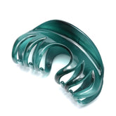 YOUXUAN hair clip 4inch Niagara Blue close-up showing secure hold for thick hair