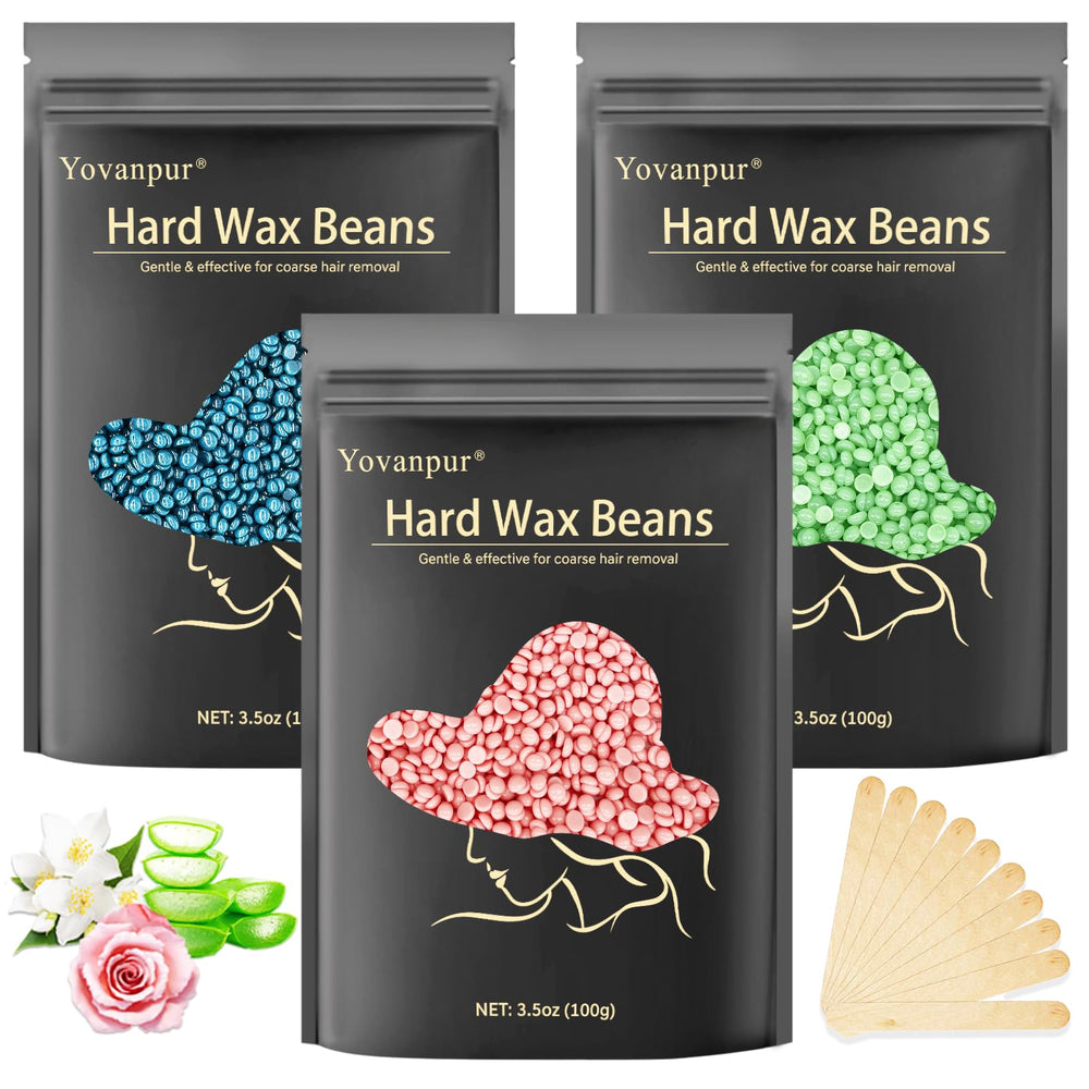 Yovanpur wax beads melting close-up for quick at-home waxing.