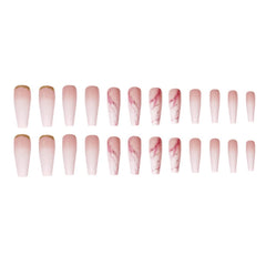 YoYoee nude press-on nails size guide showing 12 sizes
