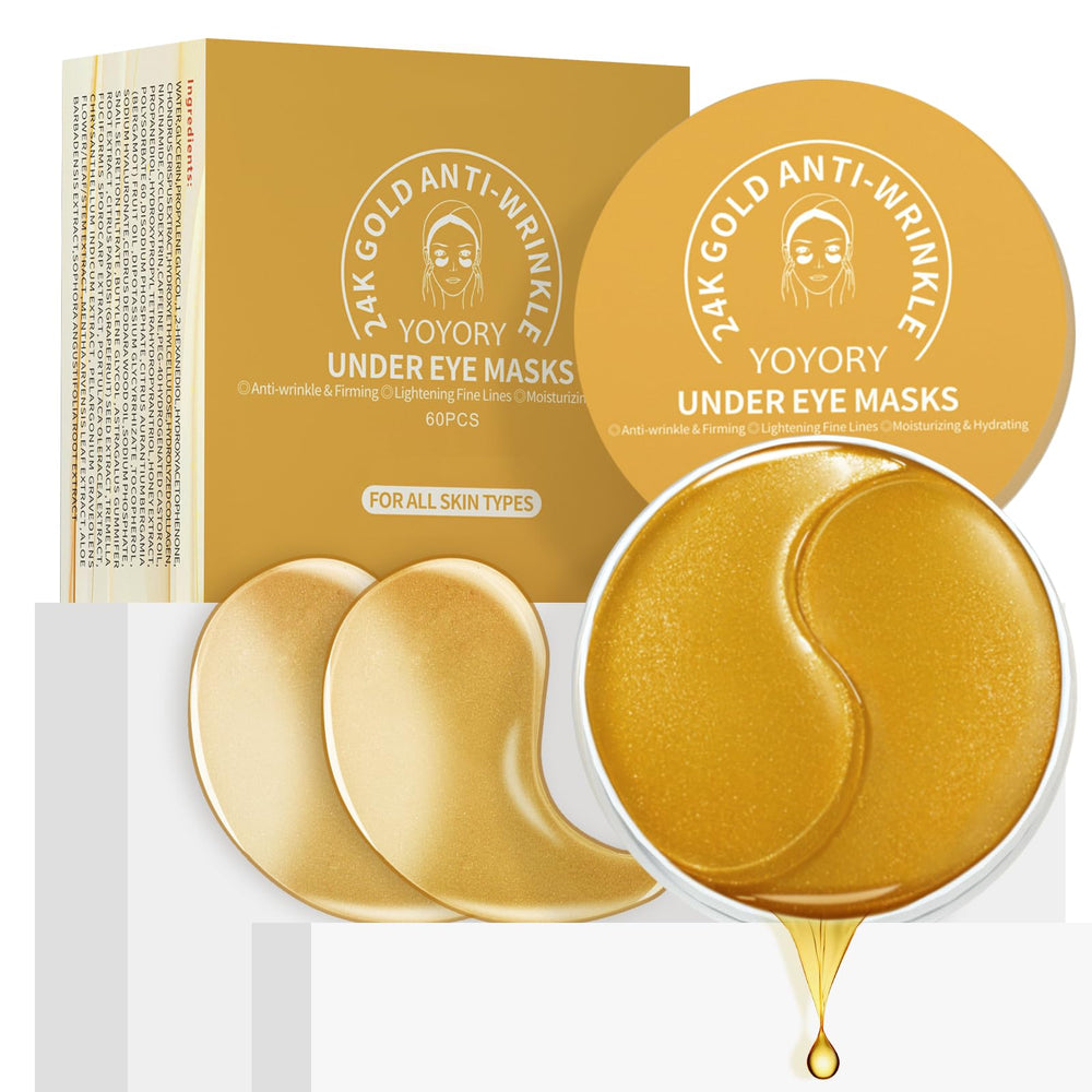 YOYORY 24K Gold under-eye patch close-up for hydrated skin
