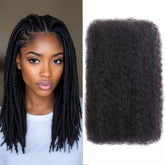 Ypxuda Afro Kinkys bulk hair 16 inch texture close-up for natural blend.