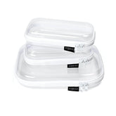 YQBRAO 3-pack clear hard shell case closeup shows rugged waterproof protection