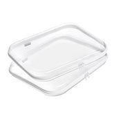 YQBRAO clear hard shell zipper case front view for quick access and organized storage.