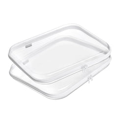 YQBRAO clear hard shell zipper case front view for quick access and organized storage.
