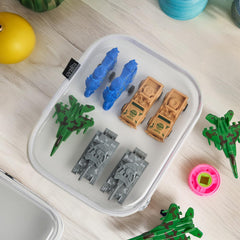 YQBRAO clear hard shell zipper case open lid showing easy access to contents.