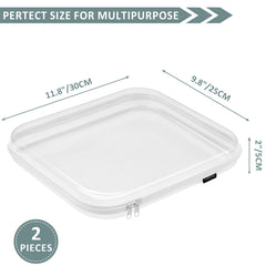 YQBRAO clear hard shell zipper case side view highlighting slim, space-saving profile.