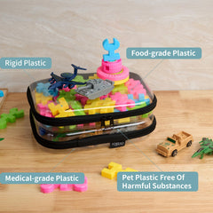 YQBRAO double-zipper closure for quick access and safe storage.